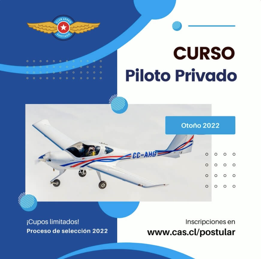 En este momento estás viendo Inicio Proceso de Admisión para Curso de Piloto Privado Otoño 2022
