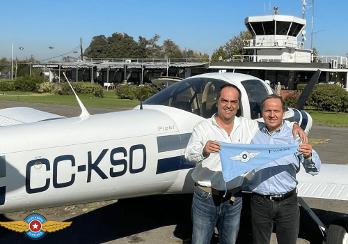 Primer vuelo solo alumno Carlos Alberto Rodríguez Sangüesa
