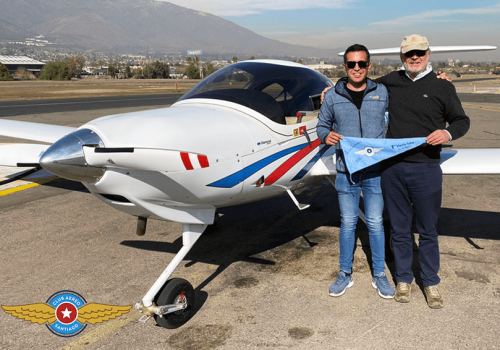 Primer vuelo solo alumno Alessandro Costa