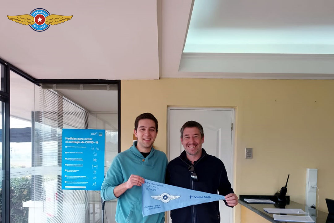 En este momento estás viendo Primer vuelo solo alumno Sebastián Andrés Trench Fernández