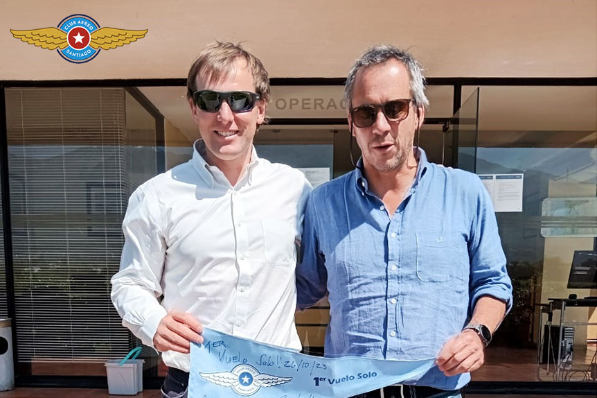 En este momento estás viendo Primer vuelo solo alumno Cristóbal Grez Ahrens