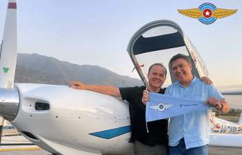 Primer vuelo solo alumno Hernán Tike
