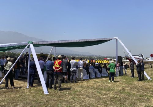 Presentación del avión Air Tractor AT-802 de CONAF